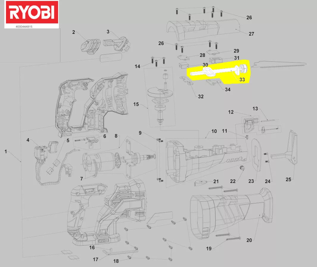 tringle de course réf. 5131033596 Ryobi